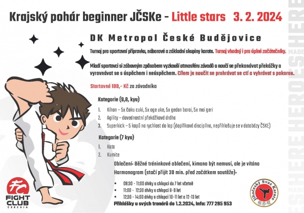 Krajský pohár Beginner JČSKe (Little stars)