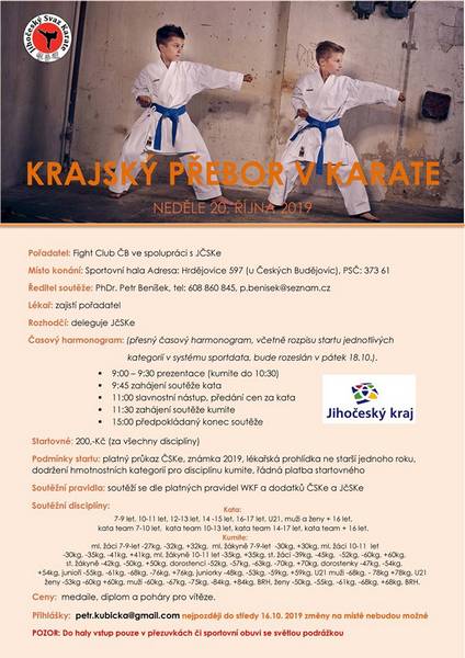 Krajský přebor karate