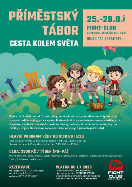 Příměstský tábor CESTA KOLEM SVĚTA