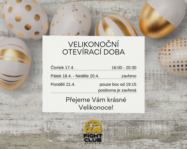 Velikonoční otevírací doba