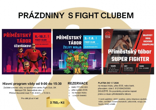Prázdniny s Fight Clubem - příměstské tábory 