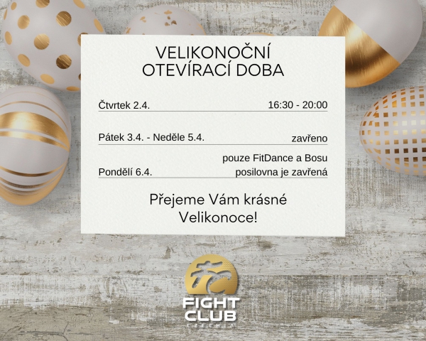 Velikonoční otevírací doba